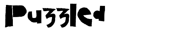 Puzzled font