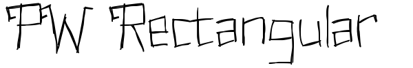 PW Rectangular font