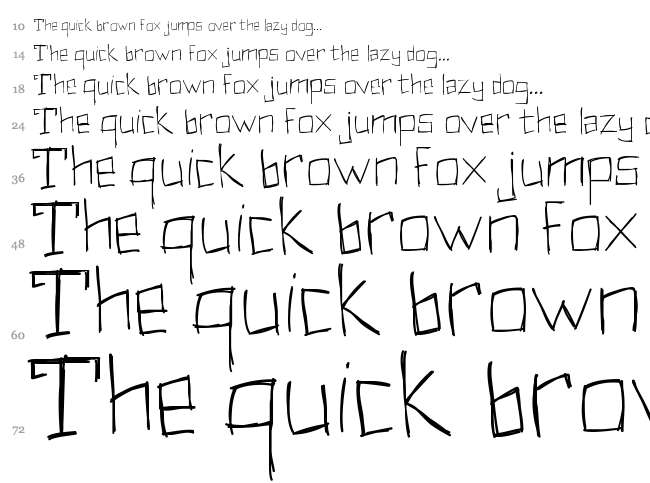 PW Rectangular font waterfall