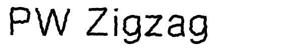 PW Zigzag font