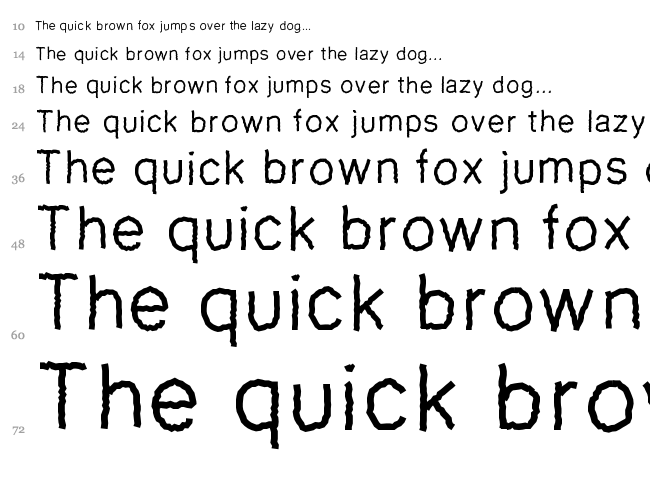 PW Zigzag font waterfall