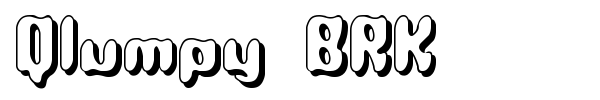 Qlumpy BRK font