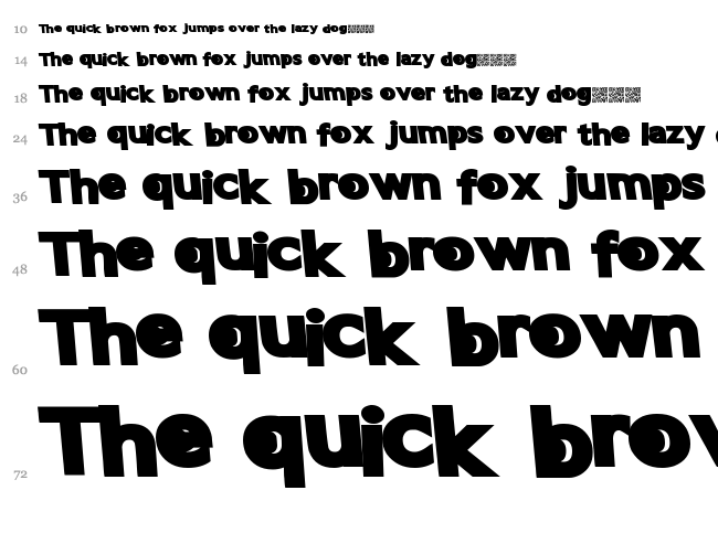 Quantum Future font waterfall