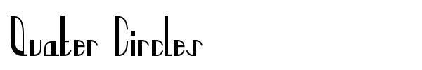 Quater Circles font