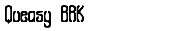 Queasy BRK font preview