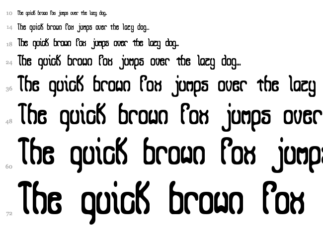 Queasy BRK font waterfall