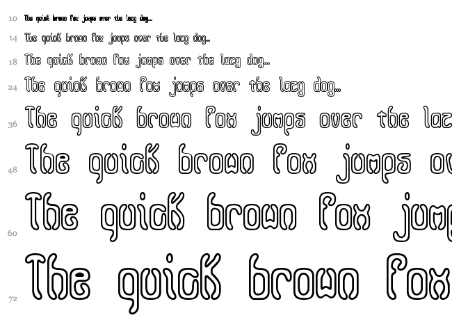 Queasy BRK font waterfall
