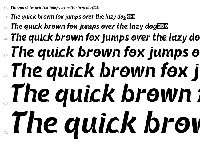 Queenamor font waterfall