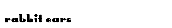 Rabbit Ears font