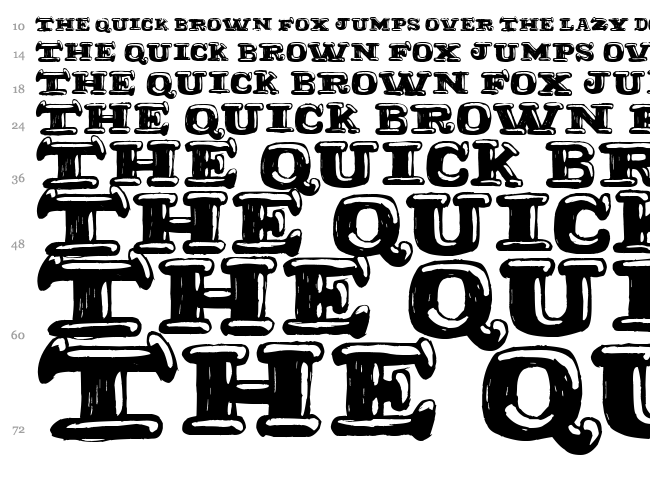 Ragtimer font waterfall