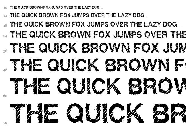 Raptor font waterfall