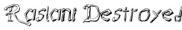 Raslani Destroyed Souls font
