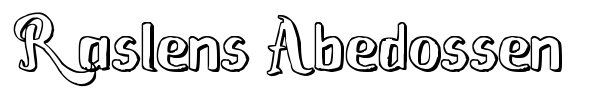 Raslens Abedossen font