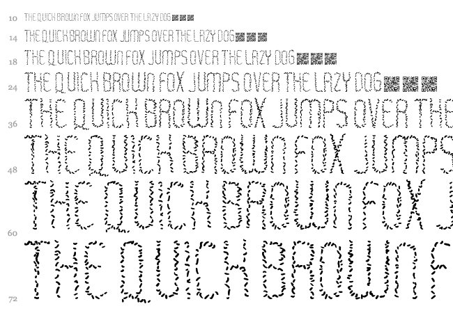 Rastaerize font waterfall