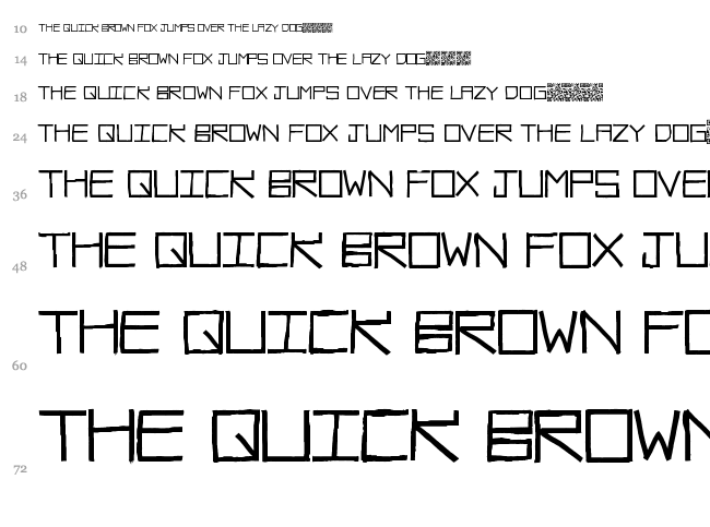 Raw Diet font waterfall