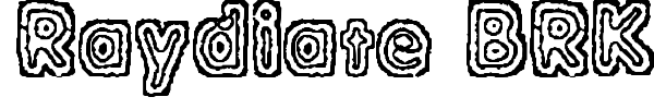 Raydiate BRK font