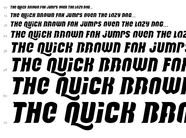 Reactive font waterfall