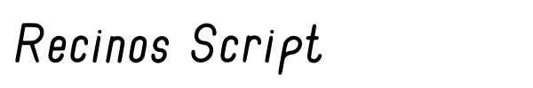 Recinos Script font preview