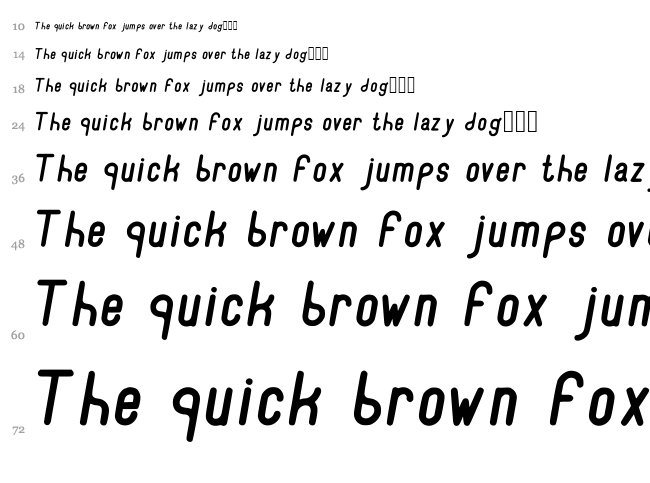 Recinos Script font waterfall