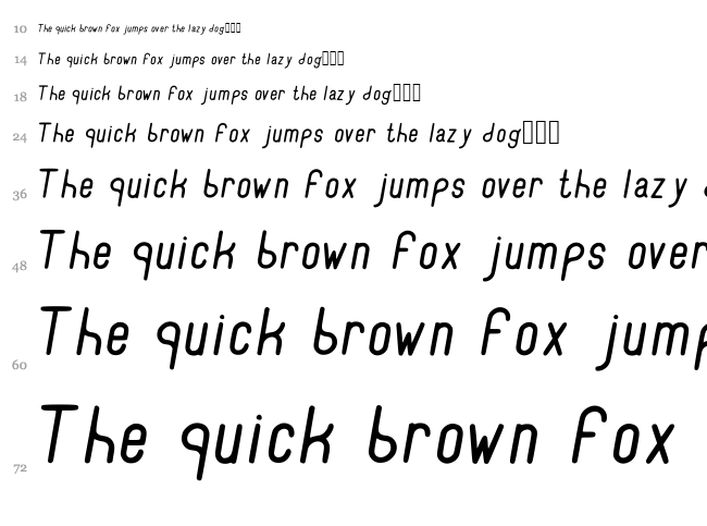 Recinos Script font waterfall