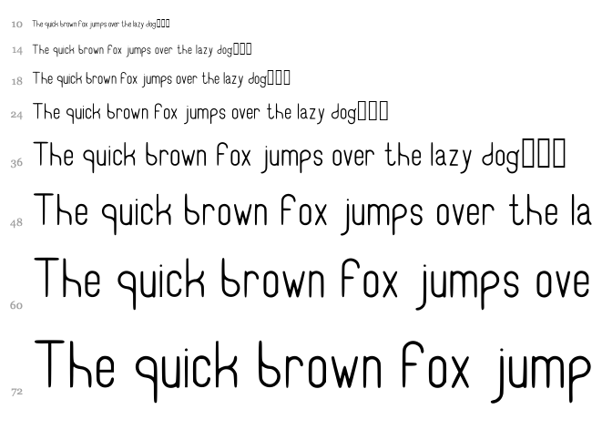 Recinos Script font waterfall