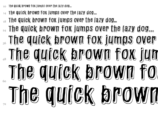 Redhair font waterfall