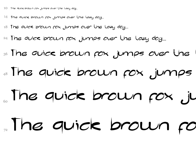 Reflection font waterfall