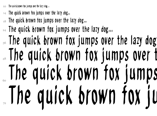 Regurgance font waterfall
