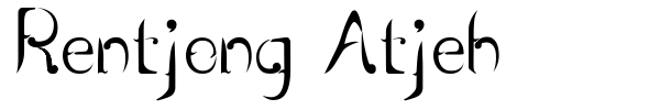 Rentjong Atjeh font