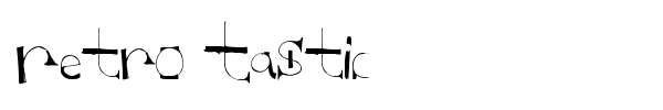 Retro Tastic font
