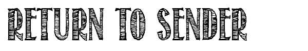 Return To Sender font