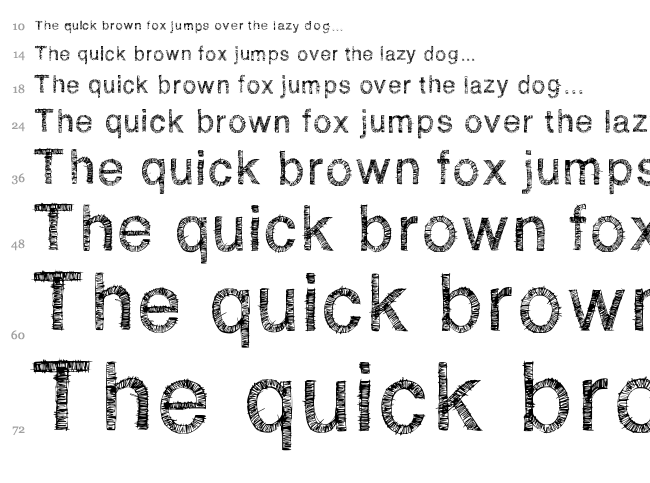 RH Sketchy Bastard font waterfall