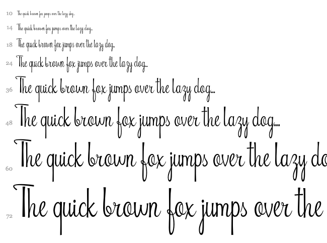 Riddle Upright font waterfall