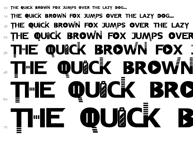 Ridiculousness font waterfall
