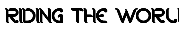 Riding The World font