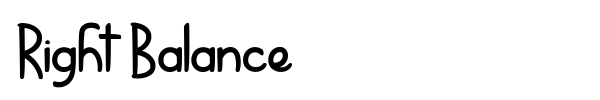 Right Balance font