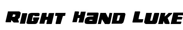 Right Hand Luke font