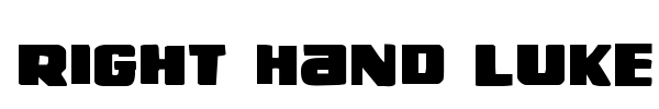 Right Hand Luke font preview