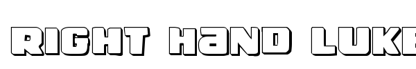 Right Hand Luke font preview