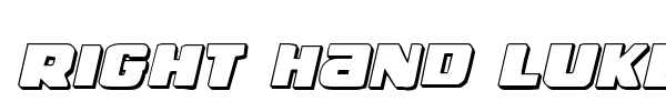 Right Hand Luke font preview