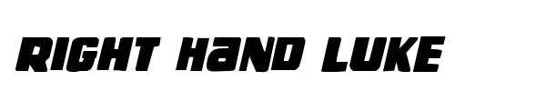 Right Hand Luke font preview