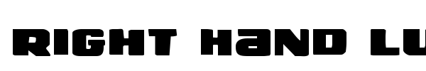 Right Hand Luke font preview