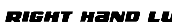 Right Hand Luke font preview