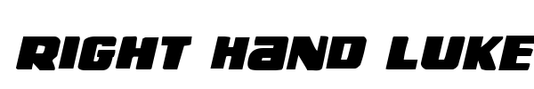 Right Hand Luke font preview