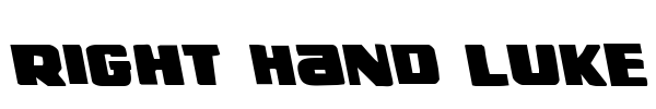 Right Hand Luke font preview