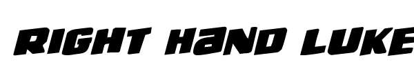 Right Hand Luke font preview