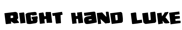 Right Hand Luke font preview