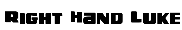 Right Hand Luke font preview