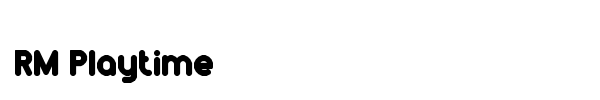 RM Playtime font