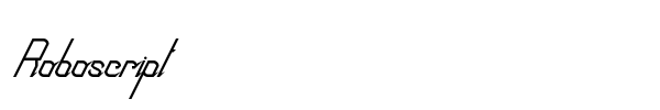 Roboscript font